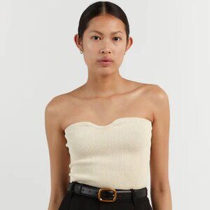 DISSH Veronica Butter/Bone Bandeau Knit Top - US Womens L